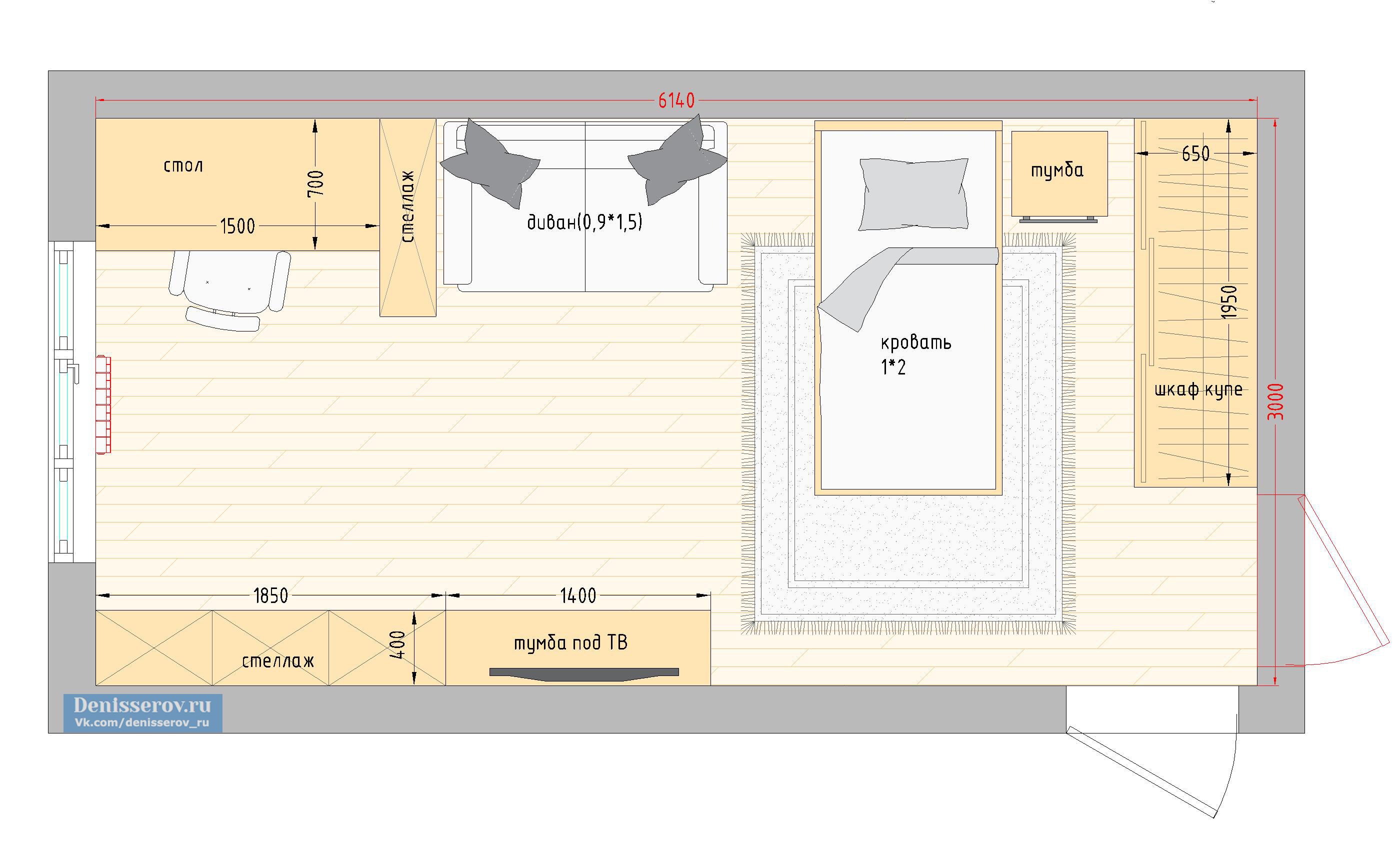Планировка детской комнаты 17 кв.м. с фото и размерами для одного ребенка