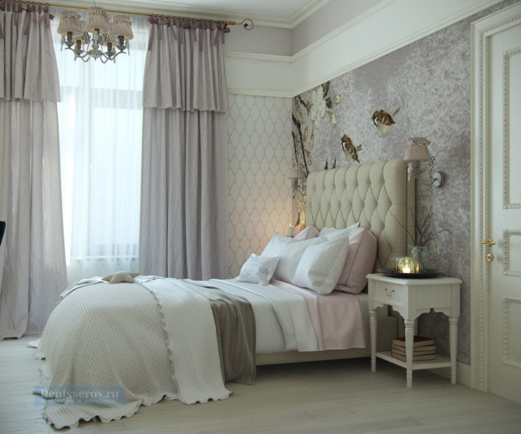 интерьер спальня в стиле прованс современный