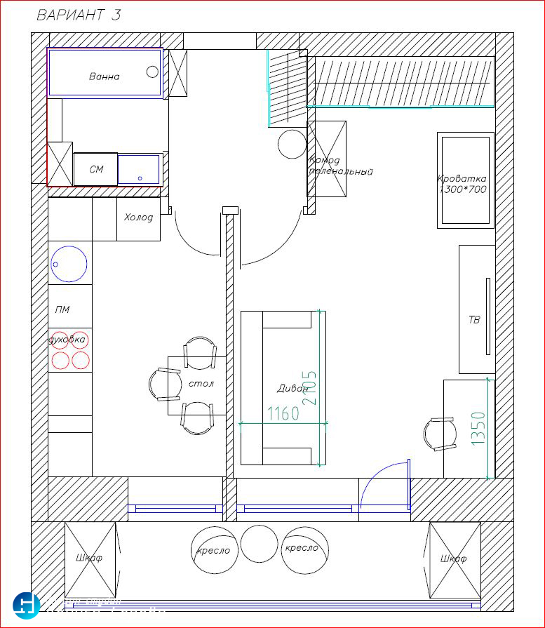 Ремонт однокомнатной квартиры 40 кв м: как максимально эффективно использовать площадь / Блог